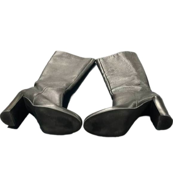 Kenneth Cole New York Tall Genuine Leather Boots Black - size 8.5 - Picture 2 of 16